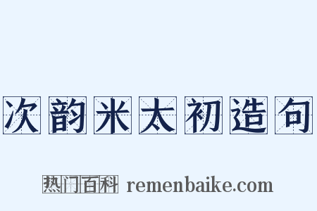 次韵米太初造句是什么意思的图片